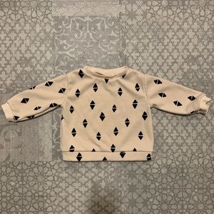 ZARA geometric sweatshirt 18-24m